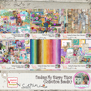 Finding My Happy Place {Collection Bundle} by Joyful Heart Designs and Mixed Media by Erin