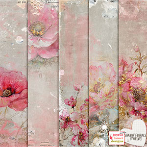 Shabby Florals (twelve)