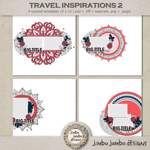 Travel inspirations 2 templates by Jimbo Jambo Designs