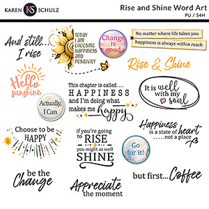 Rise and Shine Word Art