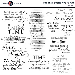 Time in a Bottle Word Art