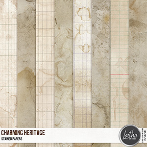 Charming Heritage - Stained Papers