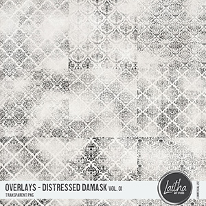 Distressed Damask Overlays Vol. 01