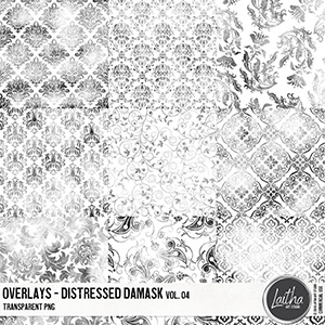 Distressed Damask Overlays Vol. 04