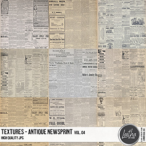 Antique Newsprint Textures Vol. 04