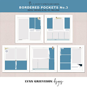 Bordered Pockets No3 photobook album templates