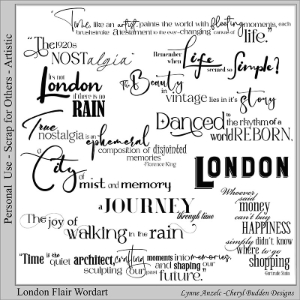 London Flair Wordart and Brushes