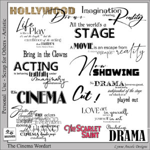 The Cinema Wordart and Brushes