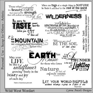 Wild West Wordart and Brushes