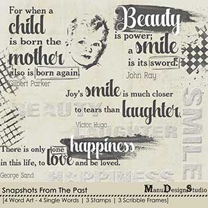 Snapshots From The Past - Word Art