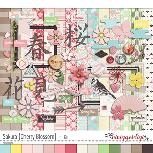 Sakura {Cherry Blossom} Kit by ninigoesdigi