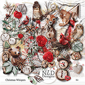 Christmas Whispers Kit & Free Cards & Word Labels By NLD Designs