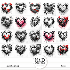 Di Tutto Cuore Art Papers By NLD Designs