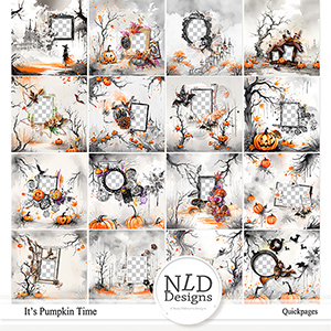 It's Pumpkin Time Artsy Quickpages By NLD Designs