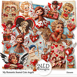 My Romantic Journal Cute Angels By NLD Designs