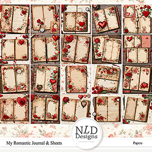 My Romantic Journal Papers & Sheets By NLD Designs