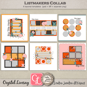 Listmakers Collab templates by Jimbo Jambo Designs