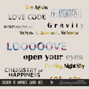 Theoreme of Happiness Word Art