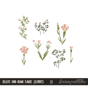 CU Delicate Hand-drawn Flowers