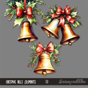 CU Watercolor Christmas Bells