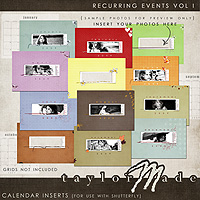 Recurring Events VOL I - Calendar Inserts