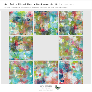 Art Table Mixed Media Backgrounds 10