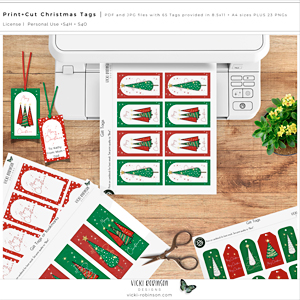 Print and Cut Christmas Tags