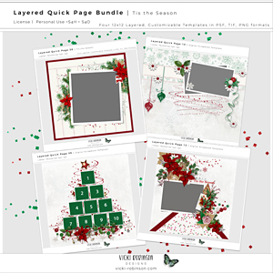 Tis the Season Layered Quick Page Bundle