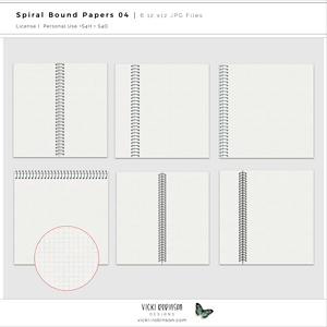 Spiral Bound Notebook Papers 04