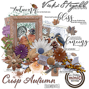 Crisp Autumn Digital Scrapbook Elements