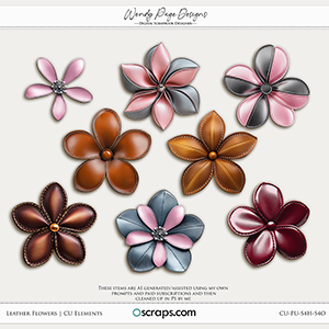 AI-Leather Flowers (CU) by Wendy Page Designs 