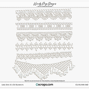 Lace Bits 15 (CU) by Wendy Page Designs  