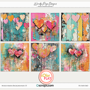 Mixed Media Backgrounds 15 by Wendy Page Designs  