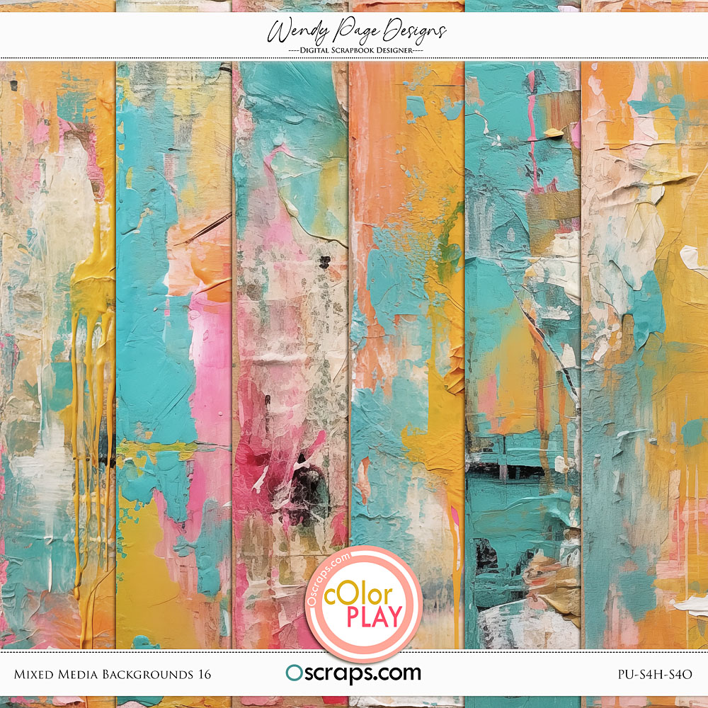 Mixed Media Backgrounds 16 by Wendy Page Designs  