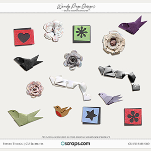 Papery Things (CU) by Wendy Page Designs 