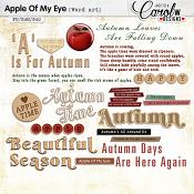 Apple Of My Eye-Word art