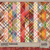 Cranberry Thanksgiving Plaid Papers by Aimee Harrison