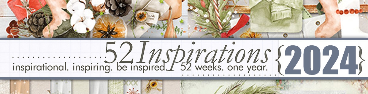 Digital Scrapbooking subscription 52 Inspirations 2024 no 52 by reginafalango